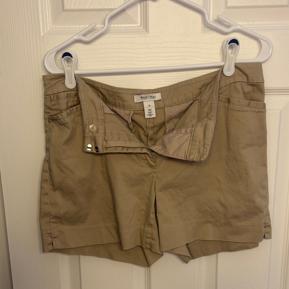 WHBM Women's Beige Shorts - Size 10